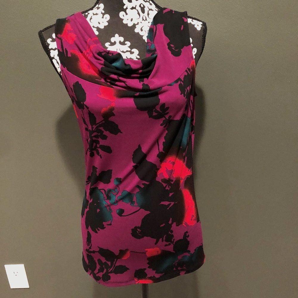 The Limited Shell Drape Neck V-Back Blouse - Small